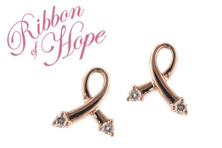 H000-44690: PINK GOLD EARRINGS .07 TW