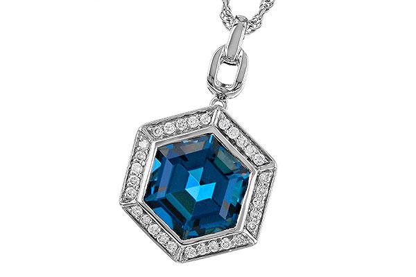 A274-92872: NECK 3.40 LONDON BLUE TOPAZ 3.55 TGW (9MM LBT)