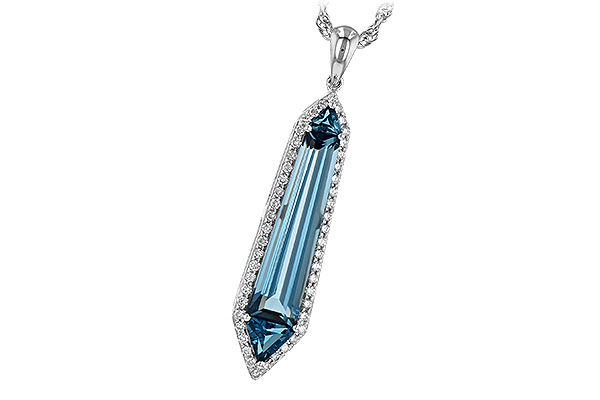 B190-36518: NECK 3.47 LONDON BLUE TOPAZ 3.70 TGW