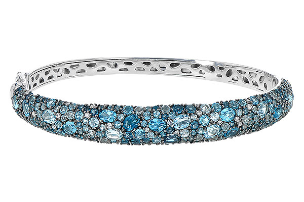 B190-39245: BANGLE 7.60 BLUE TOPAZ 7.85 TGW