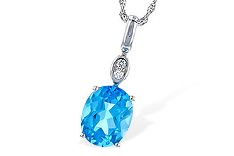 B190-43818: NECK 2.84 BLUE TOPAZ 2.87 TGW (10x8MM BT)