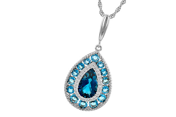 E190-40163: NECK 2.55 TW BLUE TOPAZ 2.65 TGW