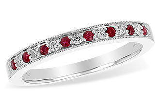 H184-05572: LDS WED RG .12 RUBY .21 TGW