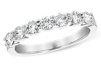 K093-14726: LDS DIA WED RG .75 TW (7 STONES)