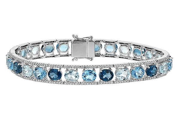 K189-47381: BRACELET 16.54 BLUE TOPAZ 17.78 TGW