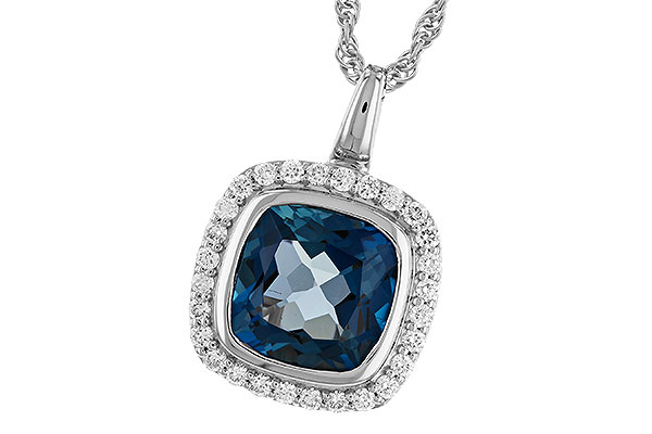 L274-06490: NECK 3.85 LONDON BLUE TOPAZ 4.15 TGW (9MM LBT)