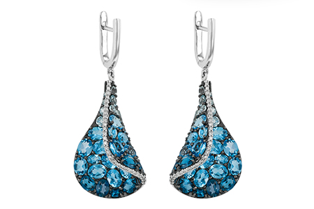 M187-68299: EARR 6.86 BLUE TOPAZ 7.05 TGW