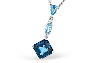 M273-11953: NECK 2.95 TW BLUE TOPAZ 3.00 TGW
